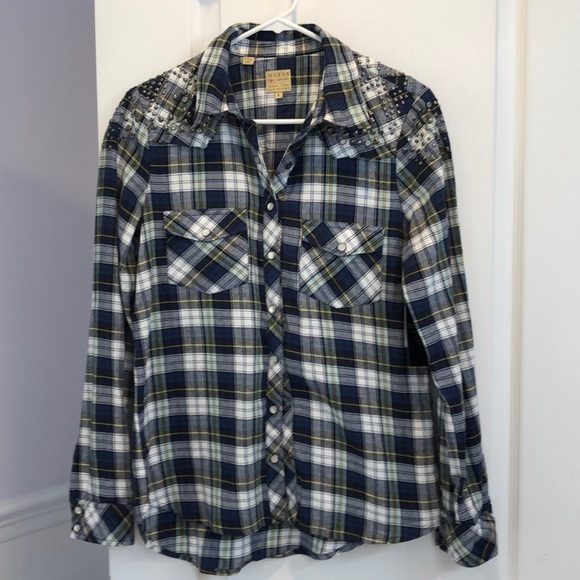 Guess Tops - NWT Guess Western Stud Shirt.